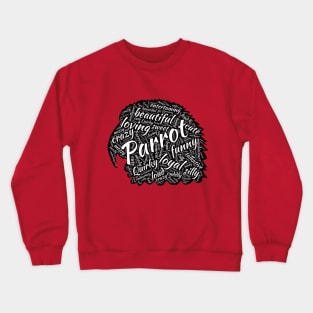 Parrot Head - Word Cloud Crewneck Sweatshirt